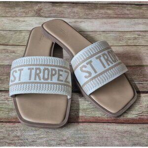 Soda ST TROPEZ Size 9 Sandals Slides Flat Light Brown Tan Summer